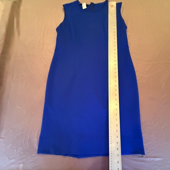 Les Copains Blue Sleeveless Midi Dress Size Large MSRP $495 - Picture 7 of 7